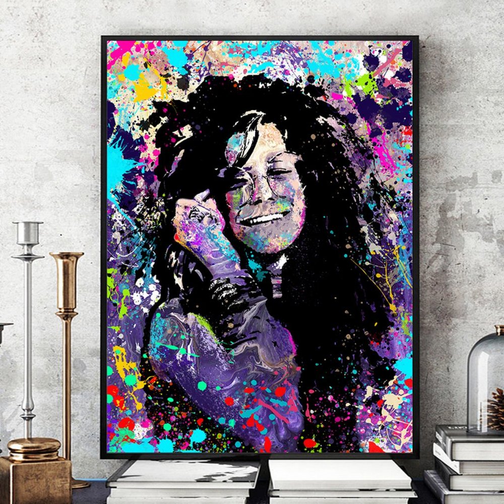 Abstract Art Prints Colorful Modern Janis Joplin